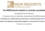 MGM Resort Website down