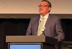 Министерот Радегонде обраќајќи се на настанот на ИТБ Берлин - слика учтивост на Сејшелите Туризам