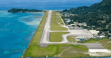 Seychelles International Airport from a historical post