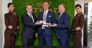 Etihad, Boeing, GE, Airbus and Rolls Royce in a new sustainability partnership.