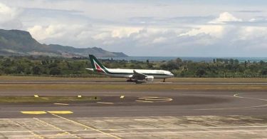 Omarjee Aviation with Alitalia in Mauritius