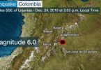 Colombia struck by 6.0 earthquake