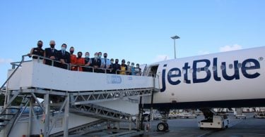 St. Maarten welcomes JetBlue inaugural flight from Newark, New Jersey