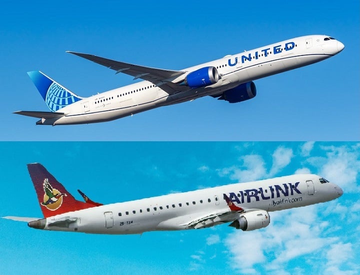 Southern Africa flights now with United Airlines and Airlink