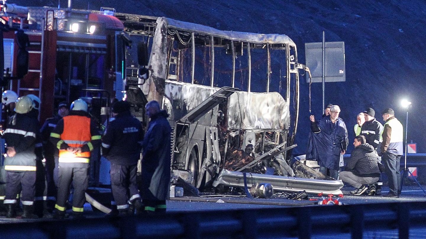 45 people killed in fiery tour bus crash in Bulgaria