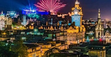 Edinburgh priciest New Year's Eve destinations in the UK