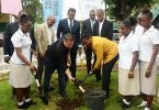 HM Samuda PS Griffith et al - TAW Tree Planting Excercise - image courtesy of Jamaica Tourism Ministry