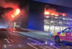Luton Airport fire - image courtesy of Beds Fire and Rescue via X